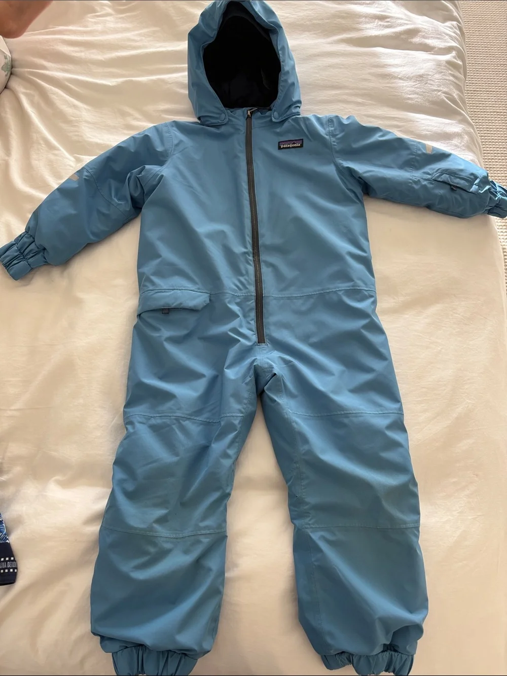 Patagonia Light Blue Kids' Insulated One-Piece Snow Suit